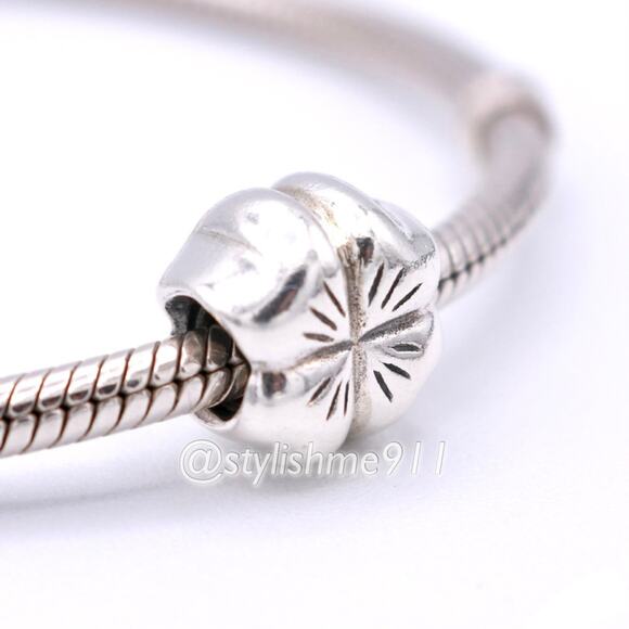 Authentic PANDORA Irish Shamrock Clover Four Leaf Bead - 790157 - Picture 3 of 9